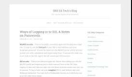 
							         Ways of Logging in to D2L & Notes on Passwords – SRU Ed Tech's Blog								  
							    