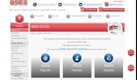 
							         Ways to Pay - BSES Rajdhani Power Limited								  
							    