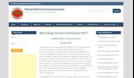 
							         WB College Service Commission 2017 – Rahat Online Communication								  
							    