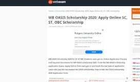 
							         WB OASIS Scholarship 2019: Apply Online SC, ST, OBC ...								  
							    