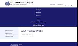 
							         WBA Student Portal - West Broward Academy								  
							    