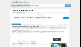 
							         wbsed.gov.in at WI. Welcome to School Education Portal, West Bengal								  
							    