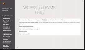 
							         WCPSS and FVMS Links - FVMS Online Staff Handbook - Google Sites								  
							    