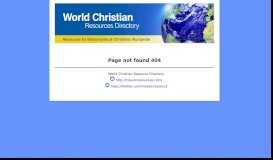 
							         WCRD - Christian Portal and Megasites								  
							    