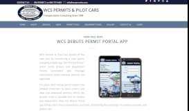 
							         WCS Debuts Permit Portal App - WCS Permits and Pilot Cars								  
							    