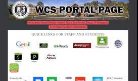 
							         WCS Portal Page								  
							    