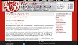 
							         WCSD - SchoolTool Parent Portal - Waverly								  
							    