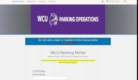 
							         WCU Parking Portal: Western Carolina University								  
							    
