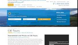 
							         We have the Lowest Prices on CIE Tours - Guaranteed ... - CIE Tours								  
							    