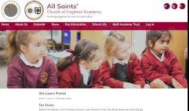 
							         We Learn Portal | All Saints Church of England Academy								  
							    