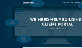 
							         We need help building a client portal - Generous Work								  
							    