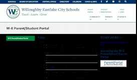 
							         WE Parent/Student Portal - Willoughby-Eastlake City Schools								  
							    