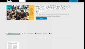
							         We teach at SCDS. We love our school. - SCDS Student Portal - Yumpu								  
							    