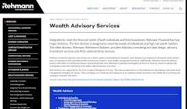 
							         Wealth Advisors & Financial Management - Rehmann								  
							    