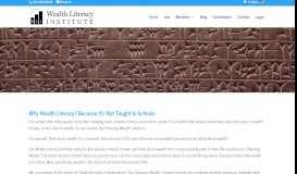 
							         Wealth Literacy Institute: Financial Literacy Education Portal								  
							    