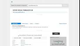 
							         wealthmaker.in at WI. Welcome to Wealthmaker.in								  
							    