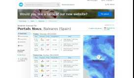 
							         Weather forecast for Portals Nous, Baleares (Spain) - Yr								  
							    