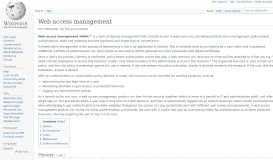 
							         Web access management - Wikipedia								  
							    