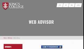 
							         Web Advisor | King's College								  
							    