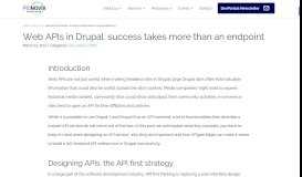 
							         Web APIs in Drupal: success takes more than an endpoint | Pronovix								  
							    