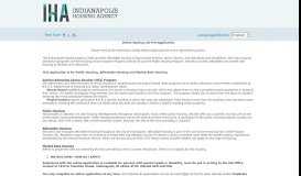 
							         Web App - Indianapolis Housing Agency								  
							    