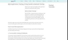 
							         Web Application Testing: 8 Step Guide to Website Testing - Guru99								  
							    