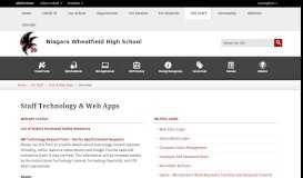 
							         Web Applications / Overview - Niagara Wheatfield Central School District								  
							    