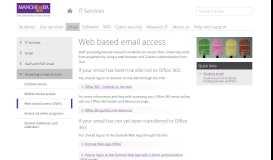 
							         Web based access (OWA) (The University of Manchester) - IT Services								  
							    