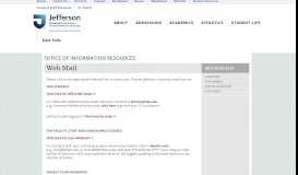 
							         Web-based Email - Thomas Jefferson University								  
							    