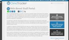 
							         Web-Based Staff Portal - ClinicTracker								  
							    