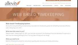 
							         Web Based Timekeeping | Chico, CA | Northern California | Allevity ...								  
							    