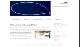 
							         Web-Content und Social Media Archive ... - Medienagentur mct								  
							    