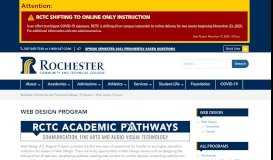 
							         Web Design Program – Rochester Community and Technical College								  
							    