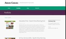 
							         Web Development Specialist | Portfolio - Anson Cheung								  
							    