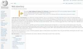 
							         Web directory - Wikipedia								  
							    