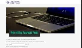 
							         Web Editing Password Reset | University of Greenwich								  
							    