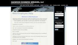 
							         Web-Employee Help - Oakwood Business Services								  
							    