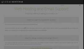
							         Web Hosting and Email Support at Global Online								  
							    
