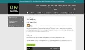
							         Web Kiosk - University of New England (UNE)								  
							    