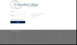 
							         Web Login Service - Columbia College								  
							    