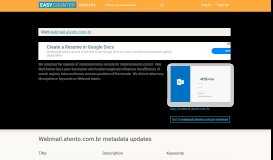 
							         Web Mail Atento (Webmail.atento.com.br) - Outlook Web App								  
							    