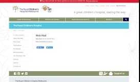 
							         Web Mail - The Royal Children's Hospital								  
							    