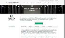 
							         Web of Science (WoS) - Online Library | Maastricht University								  
							    