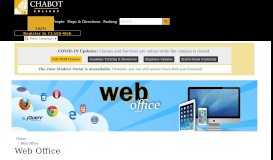 
							         Web Office - Chabot College								  
							    