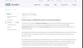 
							         Web-Portal | cloudtec AG								  
							    