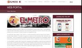
							         Web Portal | El Metro Transit								  
							    