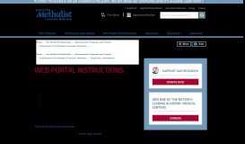 
							         Web Portal Instructions | Houston Methodist								  
							    