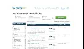 
							         Web Portal Jobs At Teksystems, Inc - IT Engineering Job Search								  
							    