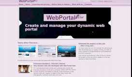 
							         Web Portal Now: Create and manage your dynamic web portal								  
							    