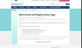 
							         Web Portal Self Registration Page - DentaQuest								  
							    
